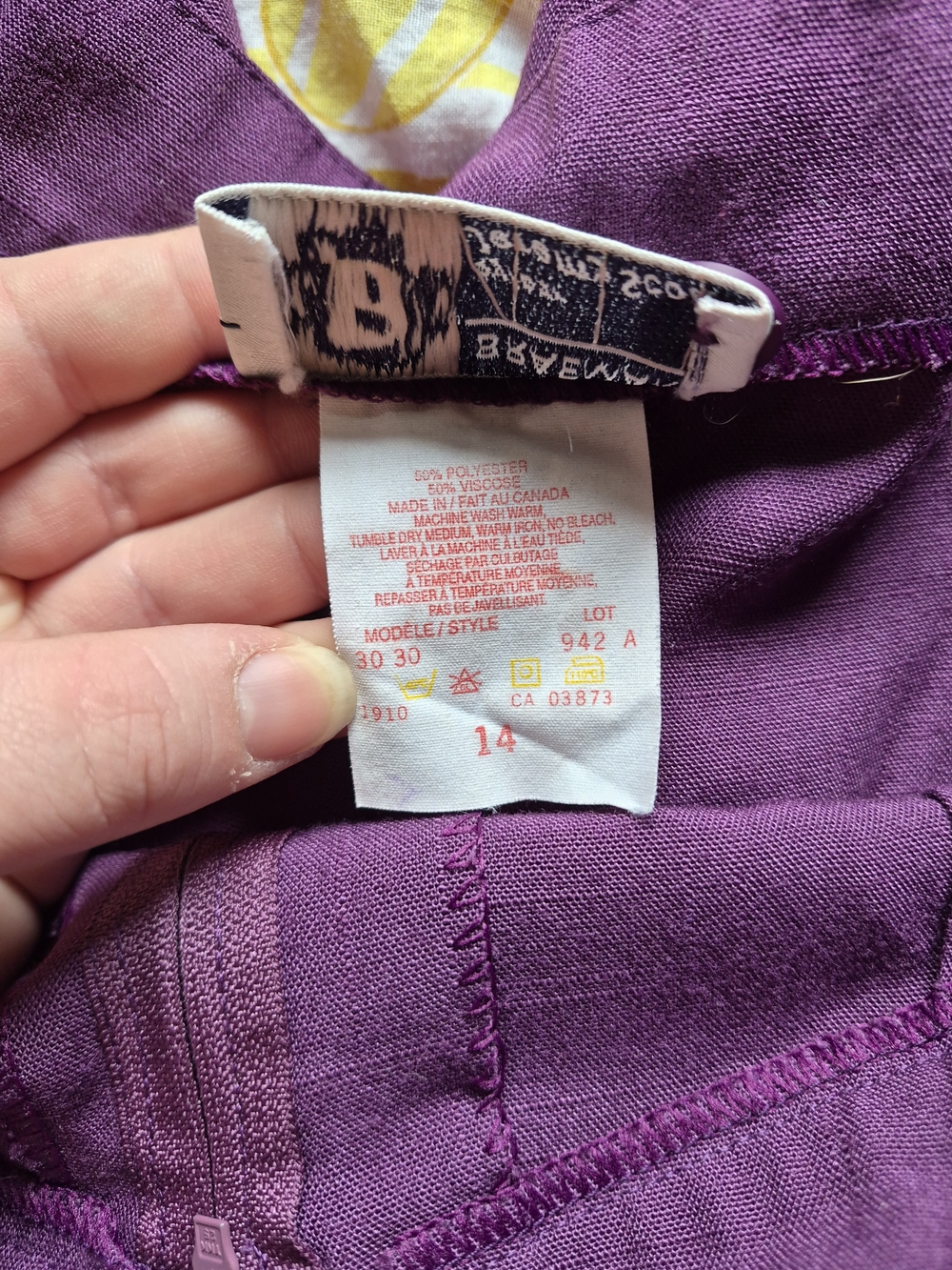 Classic High-Waist Purple Women's Trousers - Picture 5 of 7